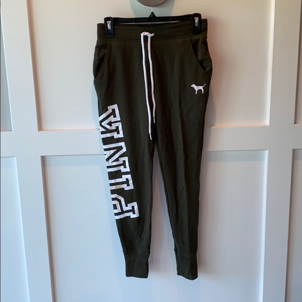 Army Green Victoria’s Secret Pink Joggers
